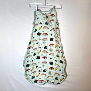 Loulou Lollipop Baby Muslin Sleep Sack Bamboo Cotton Sushi Print Sz 12-24 Month